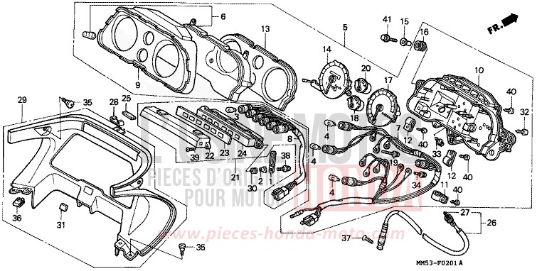 METER (CBR1000FK) for CBR1000F BLACK (NH1K) from 1989