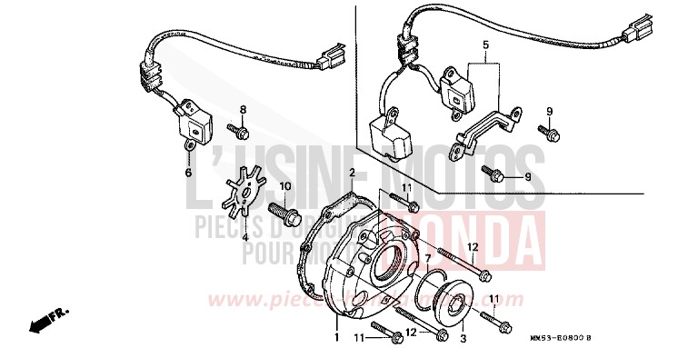 LEFT CRANKCASE COVER for CBR1000F NH233D (NH233D) from 1989