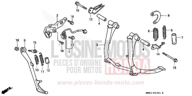 STAND (CBR1000FK) for CBR1000F NH233D (NH233D) from 1989