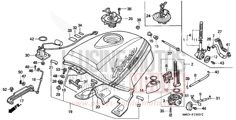 FUEL TANK for CBR1000F R124B (R124B) from 1989