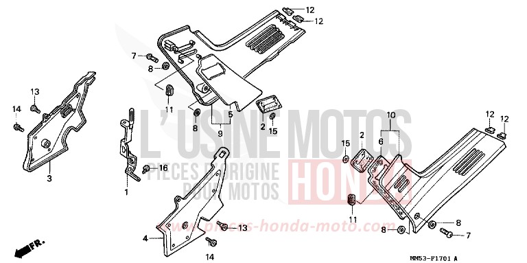SIDE COVER (CBR1000FK) for CBR1000F R124B (R124B) from 1989