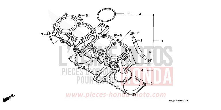 CYLINDER for CBR1000F BLACK (NH1E) from 1990