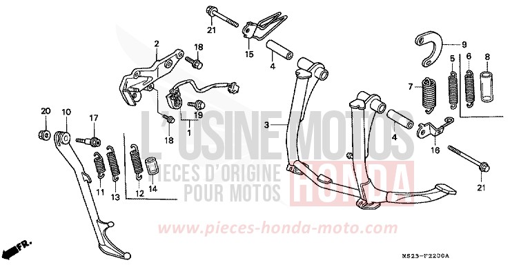 STAND for CBR1000F PEARL CRYSTAL WHITE (NH193K) from 1990
