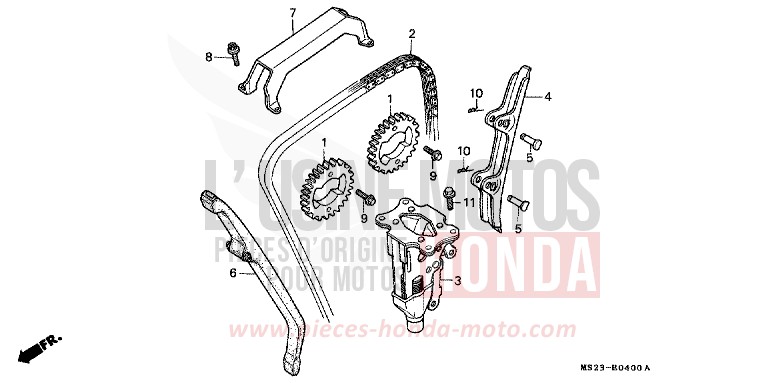 CAM CHAIN/TENSIONER for CBR1000F BLACK (NH1K) from 1991