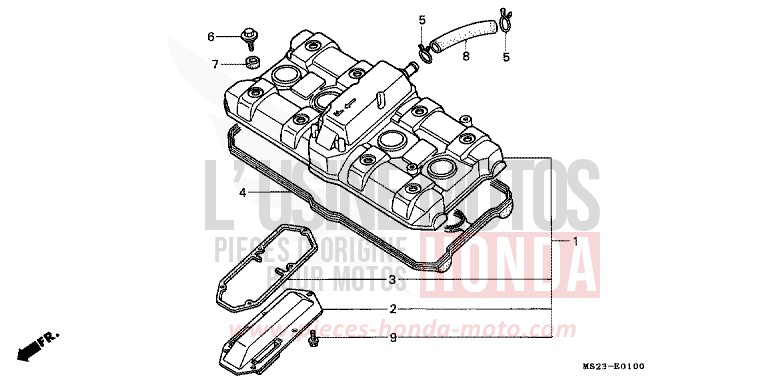 CYLINDER HEAD COVER for CBR1000F BLACK (NH1E) from 1992