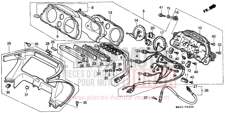 METER for CBR1000F PEARL CRYSTAL WHITE (NH193K) from 1992
