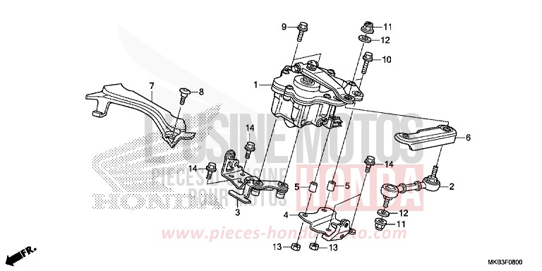 STEERING DAMPER for CBR1000 ROSS WHITE (NH196) from 2015