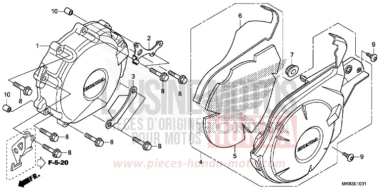 A.C. GENERATOR COVER (CBR1000RR-2MA/RA/SA) for CBR1000 GRAPHITE BLACK (NHB01) from 2015