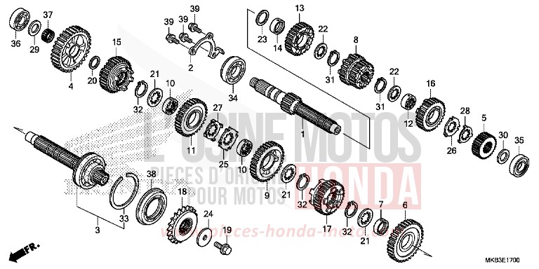 TRANSMISSION for CBR1000 GRAPHITE BLACK (NHB01) from 2015