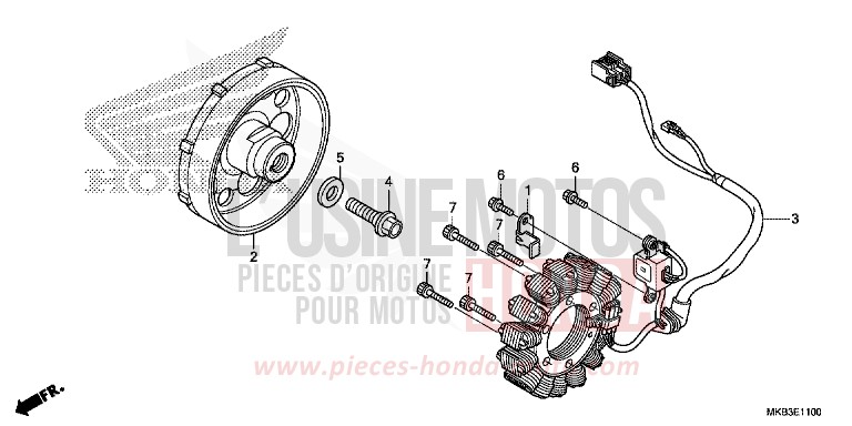 GENERATOR for CBR1000 GRAPHITE BLACK (NHB01) from 2015