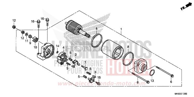 STARTER MOTOR for CBR1000SP ROSS WHITE (NH196K) from 2015