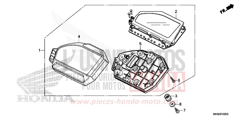 CONTACHILOMETRI per CBR1000SP ROSS WHITE (NH196K) del 2015