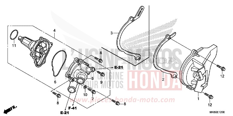 WATER PUMP for CBR1000SP ROSS WHITE (NH196K) from 2016