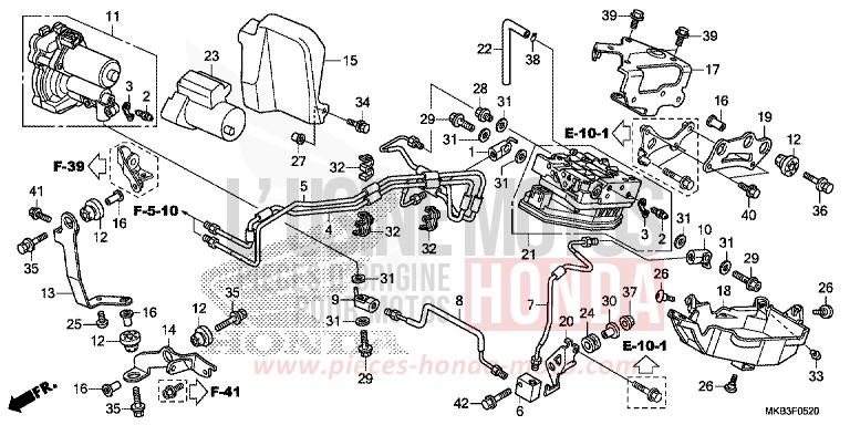 FRONT POWER UNIT/FRONT VALVE UNIT for CBR1000SP ROSS WHITE (NH196K) from 2016