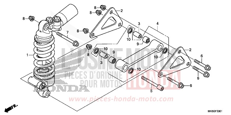 REAR CUSHION (CBR1000S/SA) for CBR1000SP ROSS WHITE (NH196K) from 2016