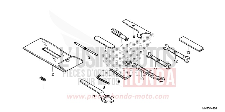 ATTREZZI per CBR1000SP ROSS WHITE (NH196K) del 2015