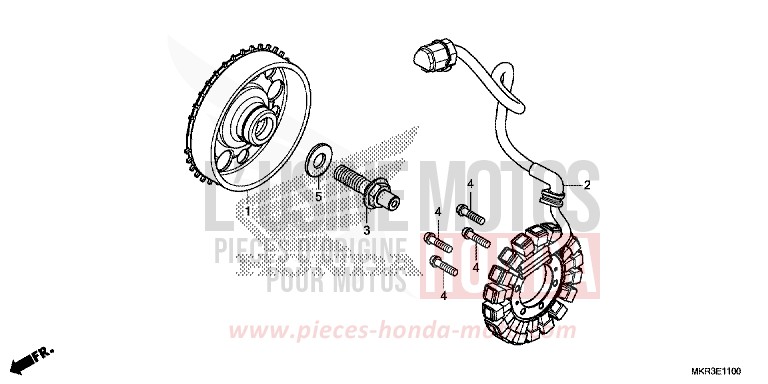 GENERATOR for CBR1000SP GRAND PRIX RED (R380) from 2020