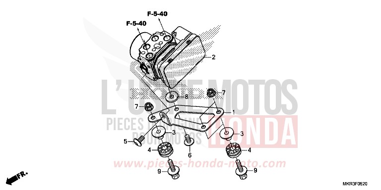 ABS MODULATOR for CBR1000SP GRAND PRIX RED (R380) from 2020