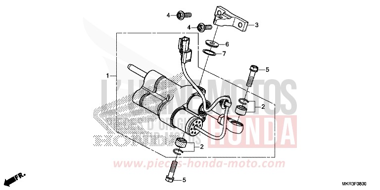 STEERING DAMPER for CBR1000SP GRAND PRIX RED (R380) from 2020