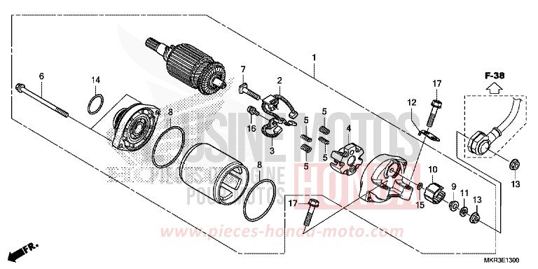 STARTER MOTOR for CBR1000SP GRAND PRIX RED (R380) from 2022