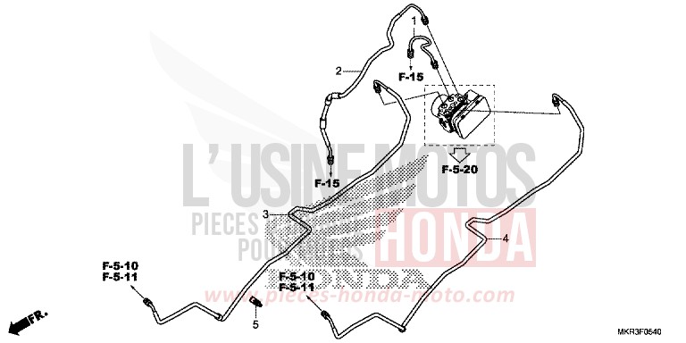 BRAKE PIPE for CBR1000SP GRAND PRIX RED (R380) from 2022