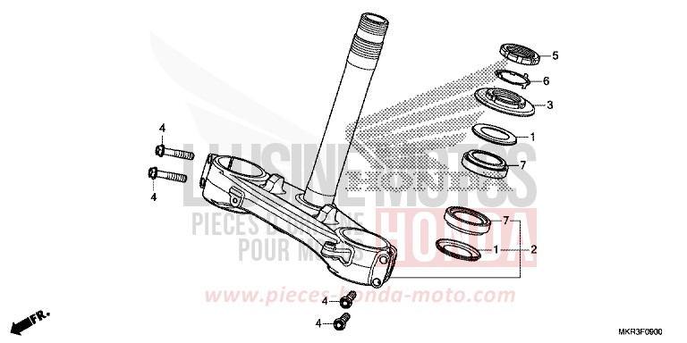 STEERING STEM for CBR1000SP PEARL GLARE WHITE (NHB53) from 2022