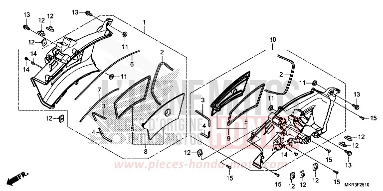 AIR INTAKE DUCT for CBR1000SP PEARL GLARE WHITE (NHB53) from 2022