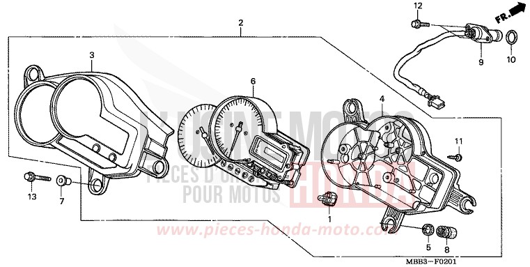 METER (1/2/3) for FireStorm LAPIS BLUE METALLIIC (PB257) from 2001
