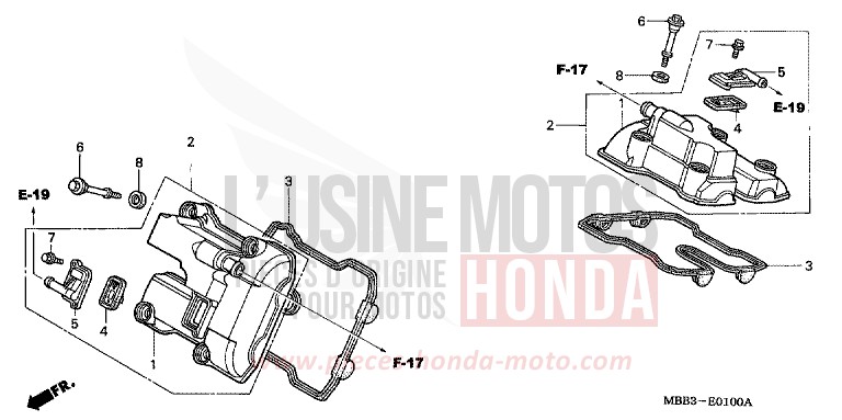 CYLINDER HEAD COVER for FireStorm CANDY TAHITIAN BLUE (PB215) from 2002
