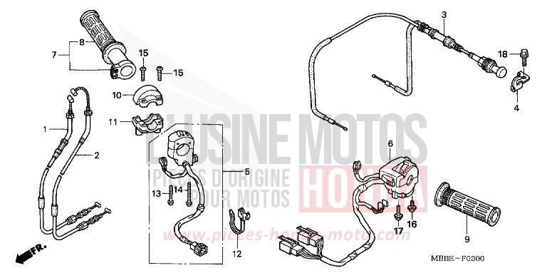SWITCH/CABLE for FireStorm ITALIAN RED (R157) from 2005