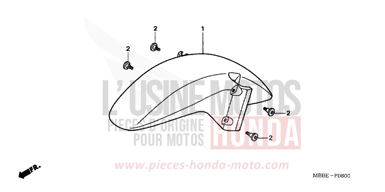 FRONT FENDER for FireStorm ITALIAN RED (R157) from 2005
