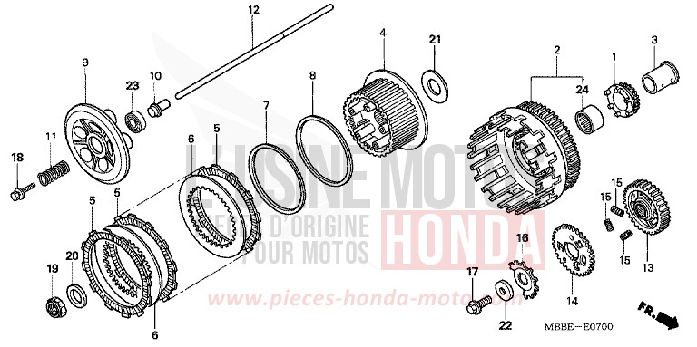 CLUTCH for FireStorm GRAPHITE BLACK (NHB01) from 2006