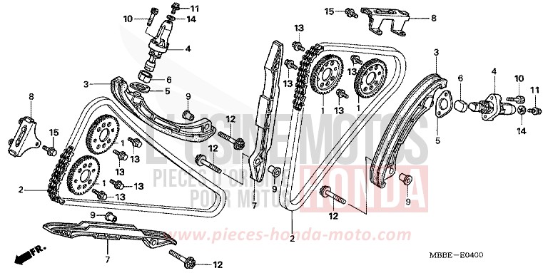 CAM CHAIN/TENSIONER for FireStorm ITALIAN RED (R157) from 2006