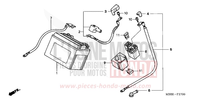 BATTERY for FireStorm ITALIAN RED (R157) from 2006