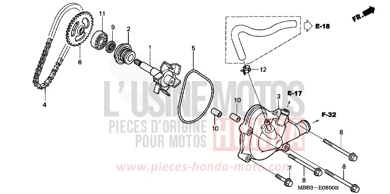 WATER PUMP for FireStorm MUTE BLACK METALLIC (NH359) from 1997