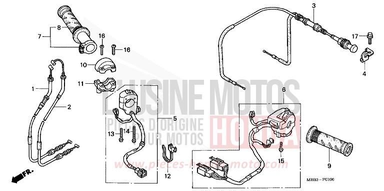 SWITCH/CABLE for FireStorm MUTE BLACK METALLIC (NH359) from 1997