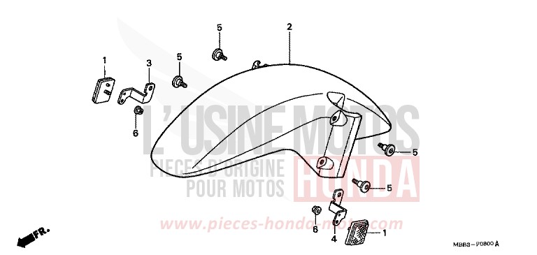 FRONT FENDER for FireStorm ITALIAN RED (R157) from 1998