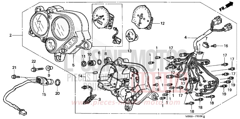 METER (V/W/X/Y) for FireStorm ITALIAN RED (R157) from 1999
