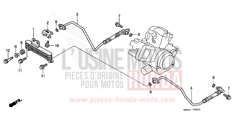 OIL COOLER for FireStorm ITALIAN RED (R157) from 1999