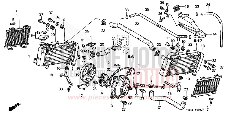 RADIATOR for FireStorm ITALIAN RED (R157) from 1999