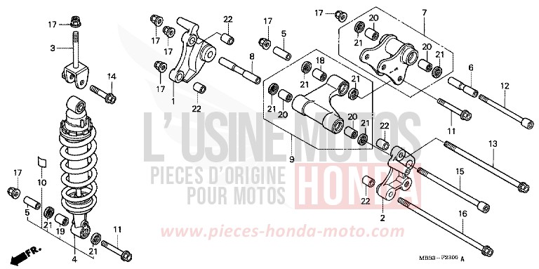 REAR CUSHION for FireStorm MIDDY BLUE METTALIC (B162) from 1999