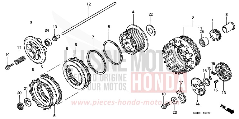 CLUTCH for FireStorm ITALIAN RED (R157) from 2000