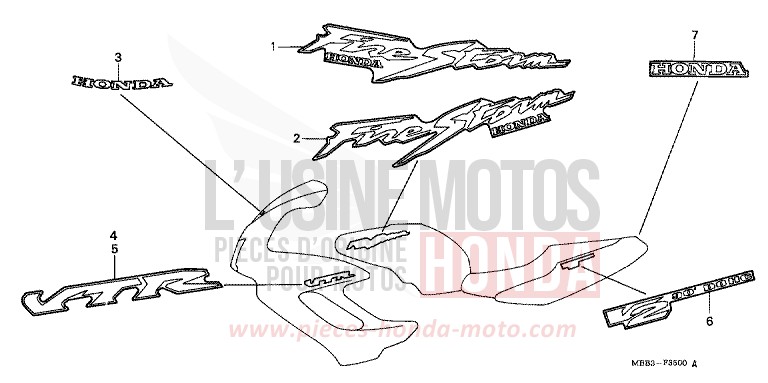 MARK (V/W/X/Y) for FireStorm ITALIAN RED (R157) from 2000