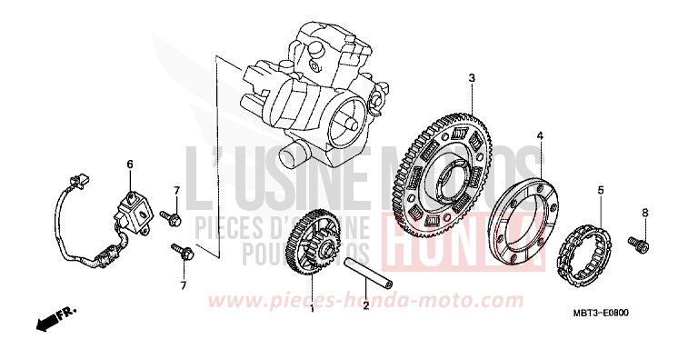 PULSE GENERATOR/ STARTING CLUTCH for Varadero CANDY GLORY RED-U (R101) from 2001