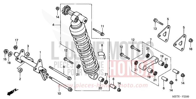 REAR CUSHION for Varadero CANDY GLORY RED-U (R101) from 2001