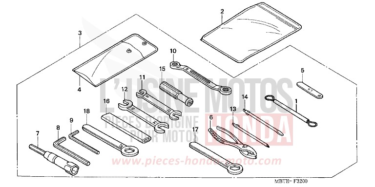 TOOLS for Varadero MUTE BLACK METALLIC (NH359) from 2001