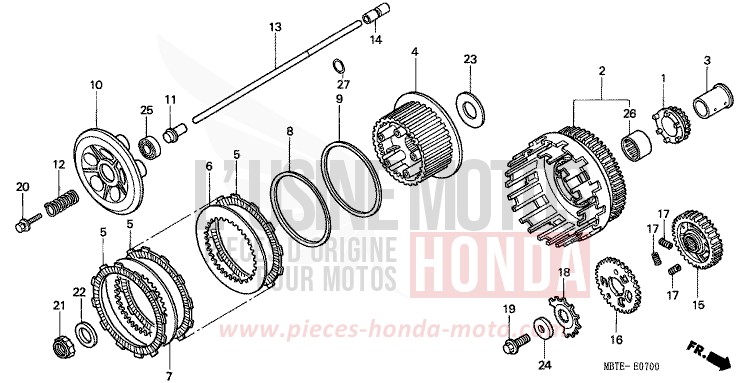 CLUTCH for Varadero CANDY XENON BLUE (PB324) from 2002