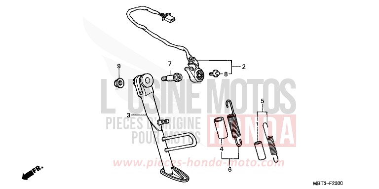 STAND for Varadero MUTE BLACK METALLIC (NH359) from 2002