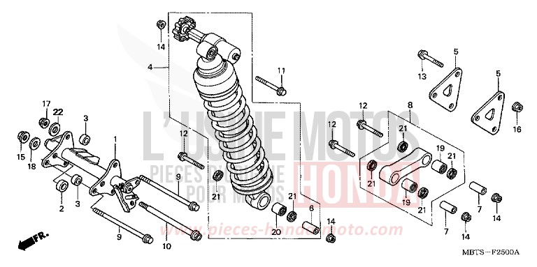 REAR CUSHION (XL1000V) for Varadero MUTE BLACK METALLIC (NH359) from 2004