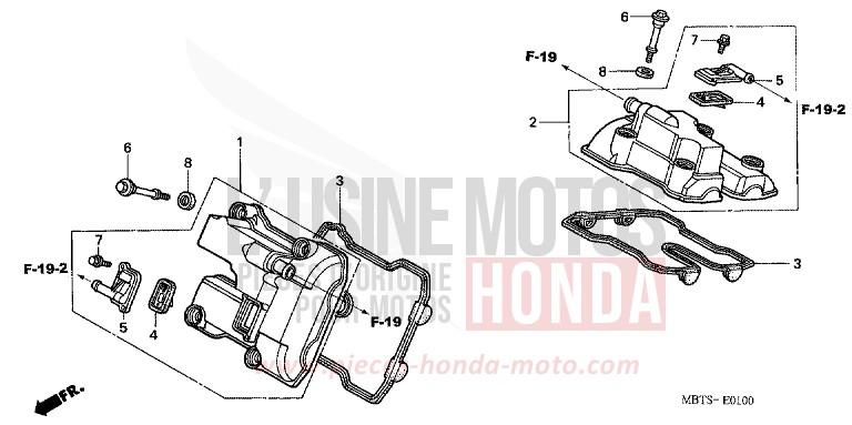 CYLINDER HEAD COVER for Varadero SHIELD SILVER METALLIC (NH480) from 2006